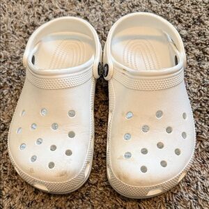 White Crocs Size 6W / 4M